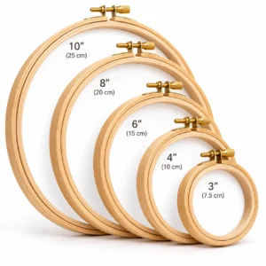 Wooden Embroidery Hoops - Set of 5